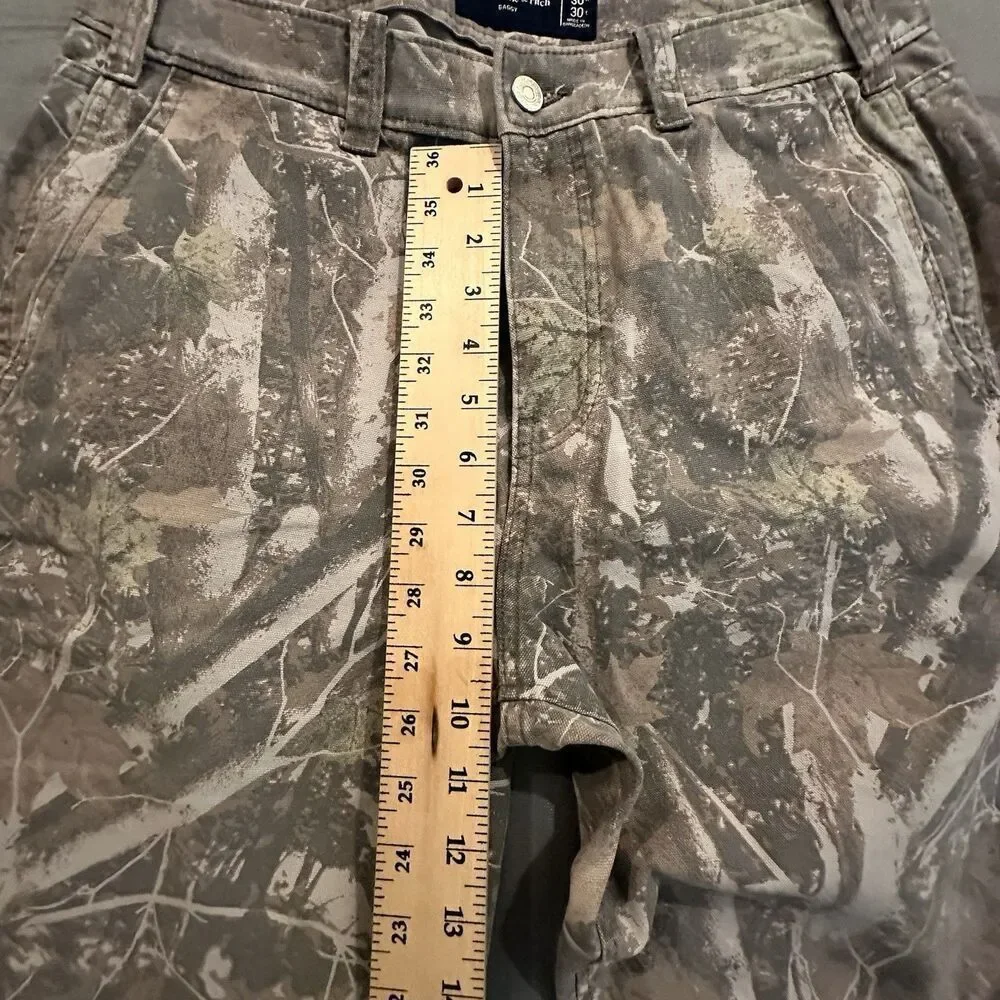 Abercrombie & Fitch Baggy Carpenter Pants Mens 30x30 Camo Workwear Utility Y2K